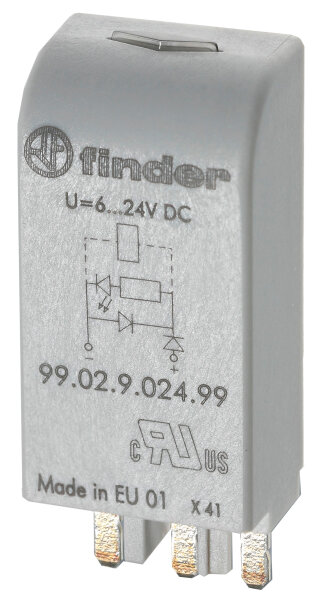 FINDER Steckmodul mit LED 99.02.0.060.59 Leuchtfarbe: Grün Passend für Modell: 96.04, 96.02 1 Stück