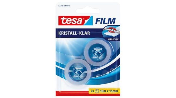 TESA film 2 Rollen 10m 15mm kristall-klar Blister