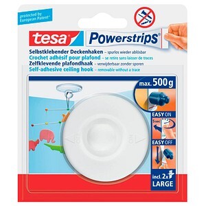 TESA Powerstrips Deckenhaken weiß