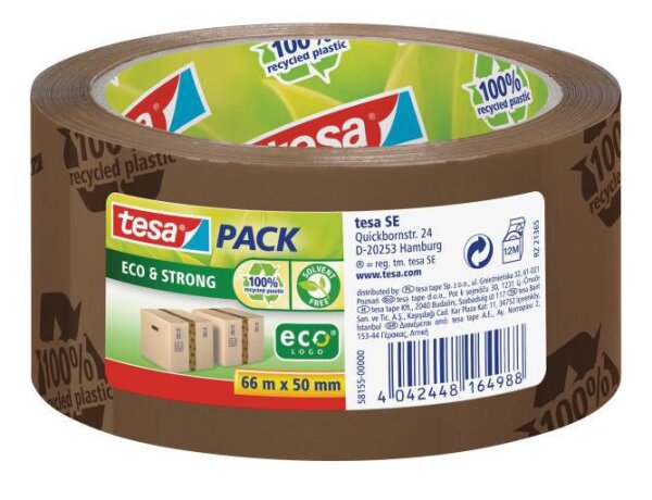 TESA pack Eco & Strong 66m 50mm braun (bedruckt)