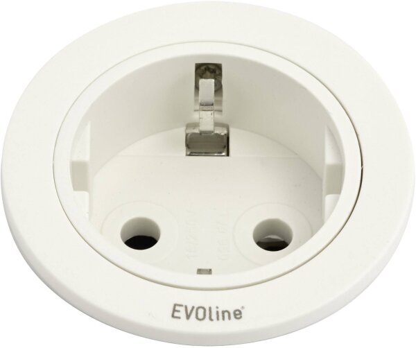 EVOLINE 159280004300 Einbau-Steckdosenleiste 1fach Weiß