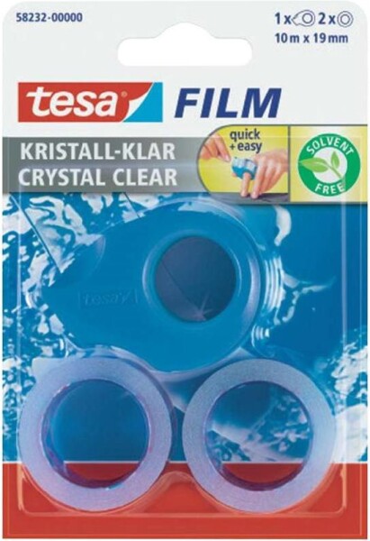 TESA film Mini Abroller 3 Farben + 2 Rollen tesafilm 10m 19mm