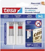 TESA Klebeschraube verstellbar Fliesen & Metall bis 3...