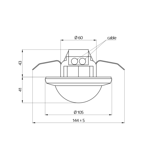 B.E.G. 93288 BL-4-DE Bewegungsmelder BL4-DE 360° f.Decken