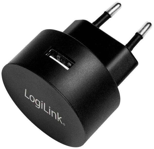 LOGILINK USB Wall Charger 1port,Fast Charging 10.5W, schwarz