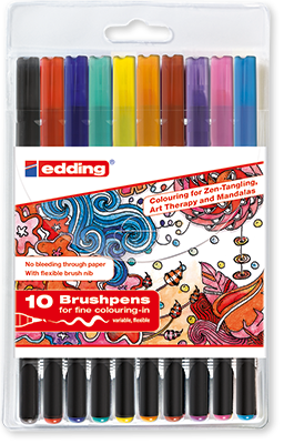 EDDING Starter Set Brush-Pens farbsortiert