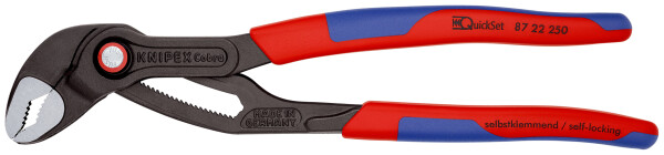 KNIPEX Wasserpumpenzange 46 mm 250 mm Knipex Cobra QuickSet 87 22 250