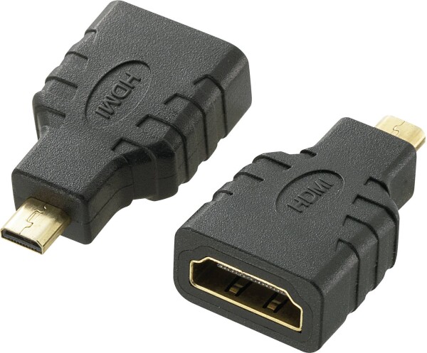 SPEAKA PROFESSIONAL HDMI Adapter [1x HDMI-Stecker D Micro - 1x HDMI-Buchse] Schwarz