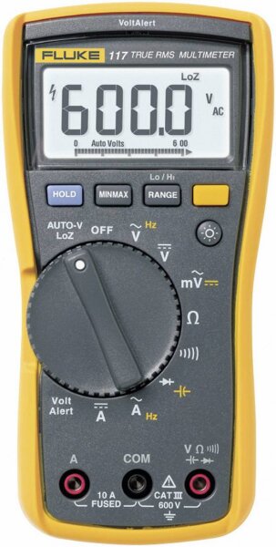 FLUKE Hand-Multimeter digital Fluke 117 Kalibriert nach: Werksstandard CAT III 600 V Anzeige (Counts