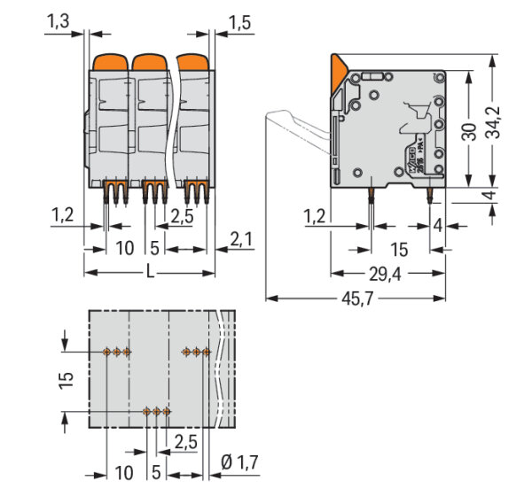 WAGO 2616-3103/020-000 Printklemme 16 mm² 40 St.