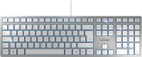 CHERRY KC 6000 Slim Corded Keyboard - USB - SILVER -...