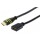 TECHLY HDMI High Speed Verlaengerungskabel 1m schwarz mit Ethernet 4K 30Hz 19pol.HDMI Stecker auf 19