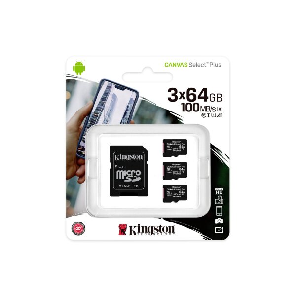 KINGSTON 64GB MICROSDXC CANVAS SELECT 3