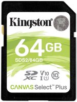 KINGSTON 64GB SDXC CANVAS SELECT PLUS