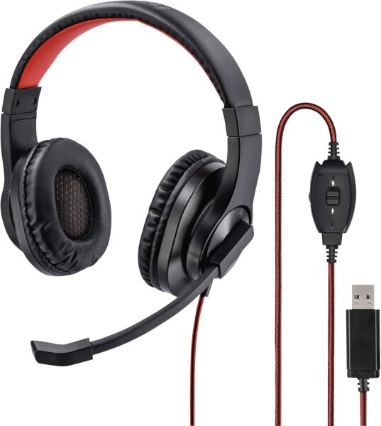 HAMA 139927 PC-Office-Headset HS-USB400 Stereo, schwarz