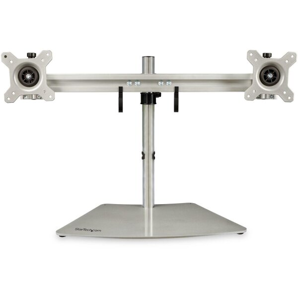 STARTECH.COM Dual Monitor Stand Horizontal - Für bis zu 60,96cm 24Zoll VESA-Monitore - Silber