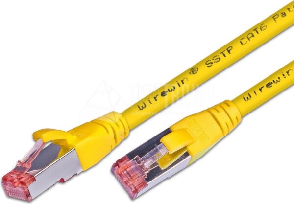 WIREWIN KAT6 Patchkabel, S/FTP, LSOH, Lifetime Warranty, gelb RJ45 Patchkabel (PKW-PIMF-KAT6 7.0 GE)