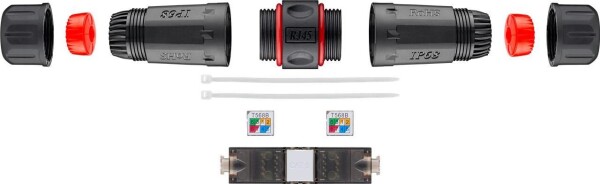 WENTRONIC goobay - Netzwerkkoppler - RJ-45 (W) bis RJ-45 (W) - UTP - CAT 6 - IEEE 802,3at - innen/au