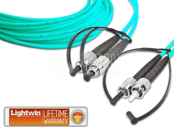 LIGHTWIN High Quality Duplex LWL Patchkabel, MM OM3, FC - ST LWL Patchkabel (LDP-50 FC-ST 5.0 OM3)