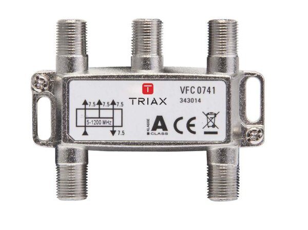 TRIAX Sat-Verteiler Sat-F-Splitter 8.3 dB / 5-1218 MHz - 4 Ausgänge