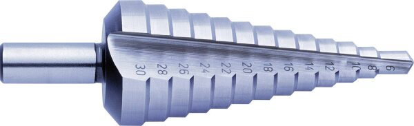 EXACT HSS Stufenbohrer 4 - 12 mm 3-Flächenschaft 1 Stück