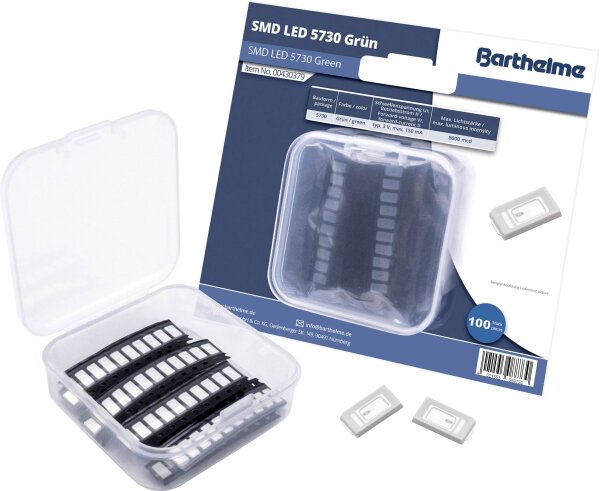 BARTHELME SMD-LED 5730 Grün 8000 mcd 120 ° 150 mA 3 V Bulk