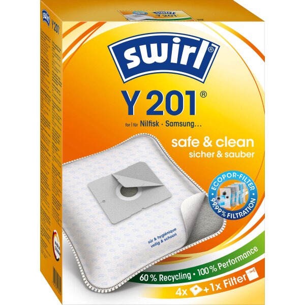 SWIRL Y201 MicroPor Plus AirSpace Staubsaugerbeutel