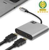 ADVANCED CABLE TECHNOLOGY USB-C to HDMI dual monitor MST...