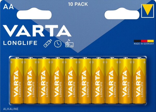 VARTA BV-LL 10 AA - Einwegbatterie - AA - Alkali - 1,5 V - 10 Stück(e) - Blau - Gelb (4106101461)