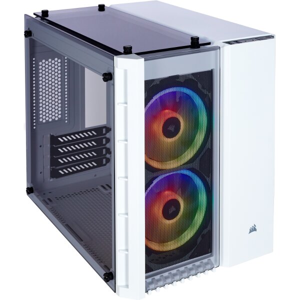 CORSAIR Crystal 280X White RGB Midi Tower ATX Gehäuse mit gehärtetem Glas