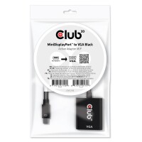 CLUB3D Adapter MiniDisplayport> VGA aktiv St/Bu...