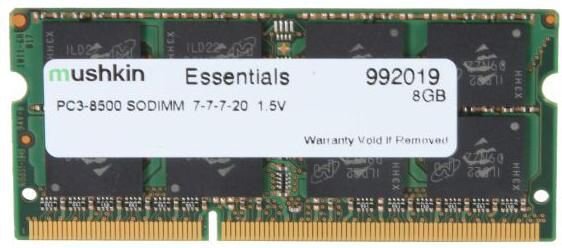 SODDR3 8GB PC3-8500S CL7 Mushkin