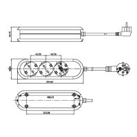 Bach SMART 3xSchuko weiß Strom 5,0m