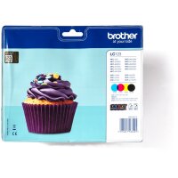 BROTHER LC123 4er Pack Schwarz, Gelb, Cyan, Magenta...