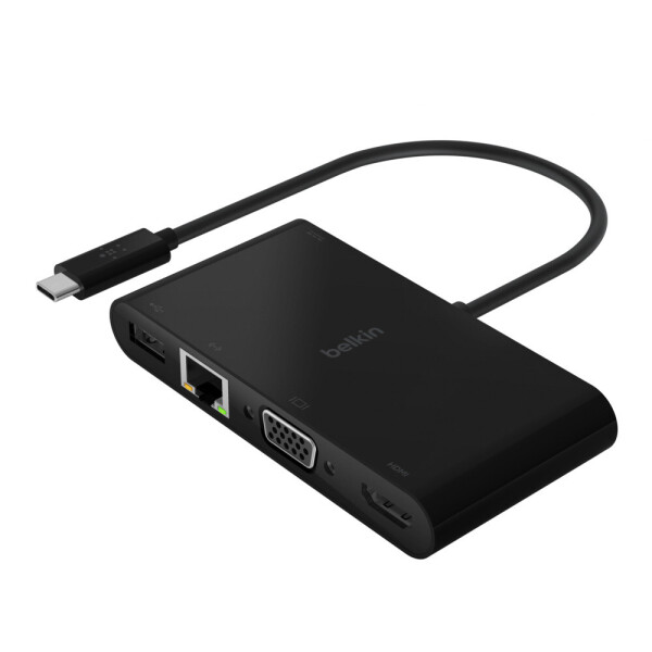 BELKIN USB-C auf Gigabit-Ethern. HDMI/VGA/USB-A-Adapter, 100W PD