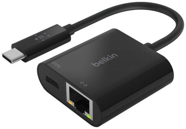 BELKIN USB-C / Gigabit-Ethernet- Adapter 60W PD, schw. INC001btBK