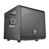 THERMALTAKE Core V1 Mini-ITX Gehaeuse Front Anschluesse...