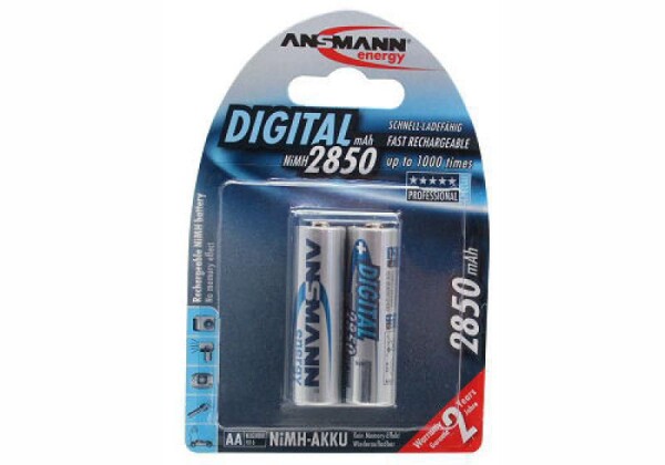 ANSMANN 1x2 Ansmann Akku NiMH Mignon 2850 mAh Digital