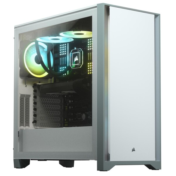 CORSAIR Midi 4000D (Tempered Glass) White