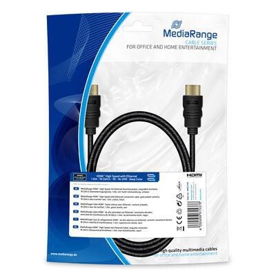 MEDIARANGE HDMI High Speed Ethernet Anschlussk. 18Gibt/s 1m