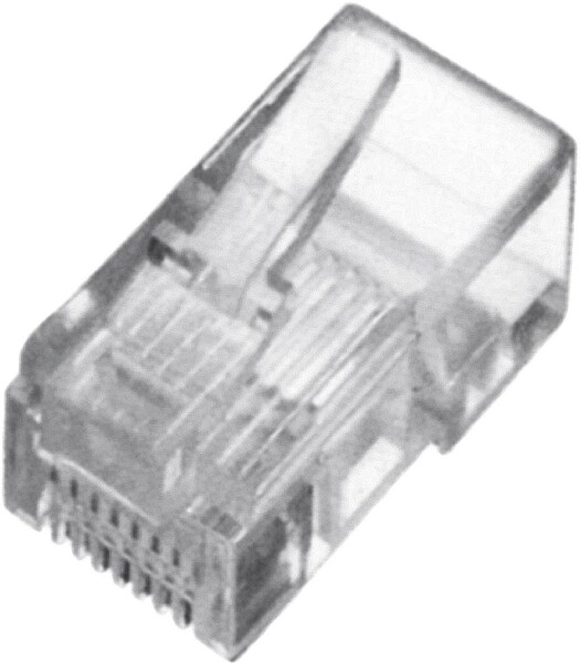 DIGITUS 100x Modularstecker geschirmt 8P8C RJ45 Cat5e für Rundkabel bulk