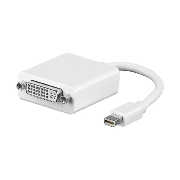 WENTRONIC Goobay mini DisplayPort zu DVI-D Adapterkabel 1.1, Mini DisplayPort-Stecker, Weiß, 0.1 m -