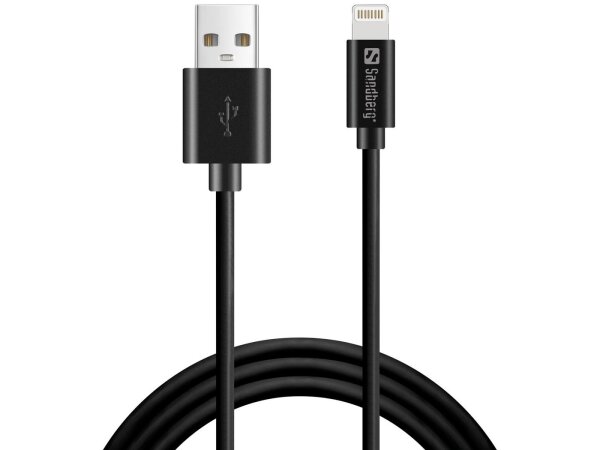 SANDBERG USB>Lightning MFI 1m Black