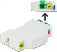 DELOCK LWL Anschlussdose für Hutschiene 2 x SC...