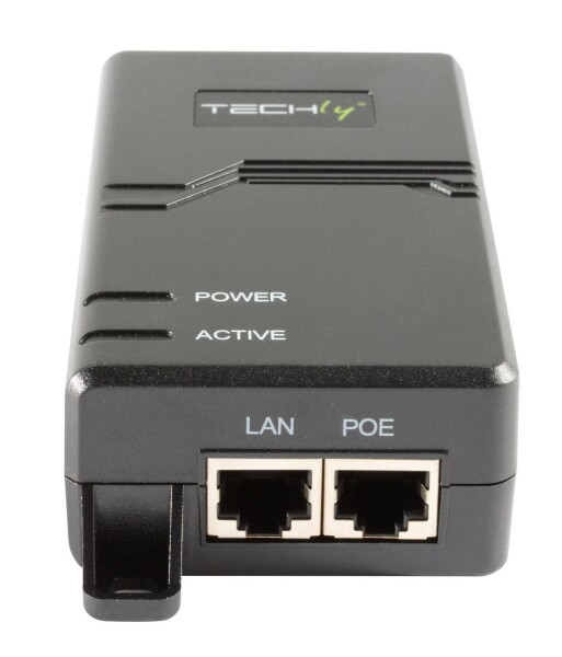 TECHLY High Power PoE+ Injector Injektor 1 x 30 W IEEE 802.3at/af (PoE+/PoE) 10/100/1000 - Power ove