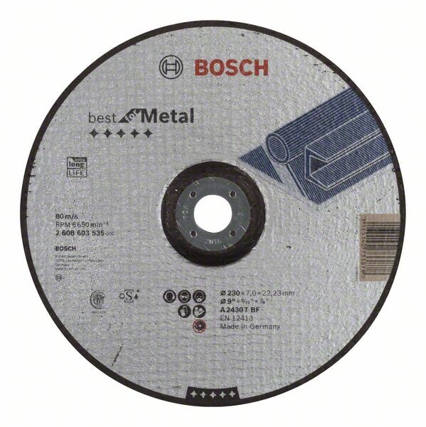 BOSCH Accessories 2608603535 Schruppscheibe gekröpft 230 mm 22.23 mm 1 St.