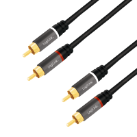 LOGILINK Audiokabel 2x Cinch -> 2x Cinch RCA 2.0m, black