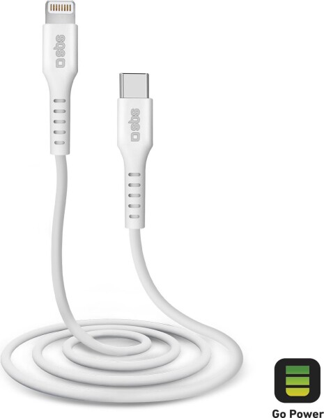 SBS Lightning Datenkabel mit USB Typ C-Anschluss 1 m weiß (TECABLELIGTC1W)