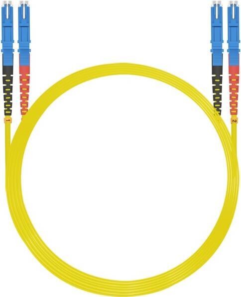 HELOS LWL Patchkabel E2000/E2000 (LSH) Duplex 9/125µm OS2 gelb 3,0m