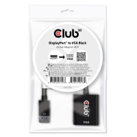 CLUB3D Adapter DisplayPort > VGA aktiv St/Bu schwarz...